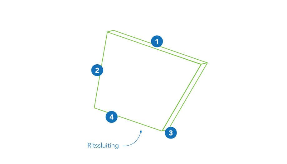 Flop-Rückenkissen - Ungleiche Seite